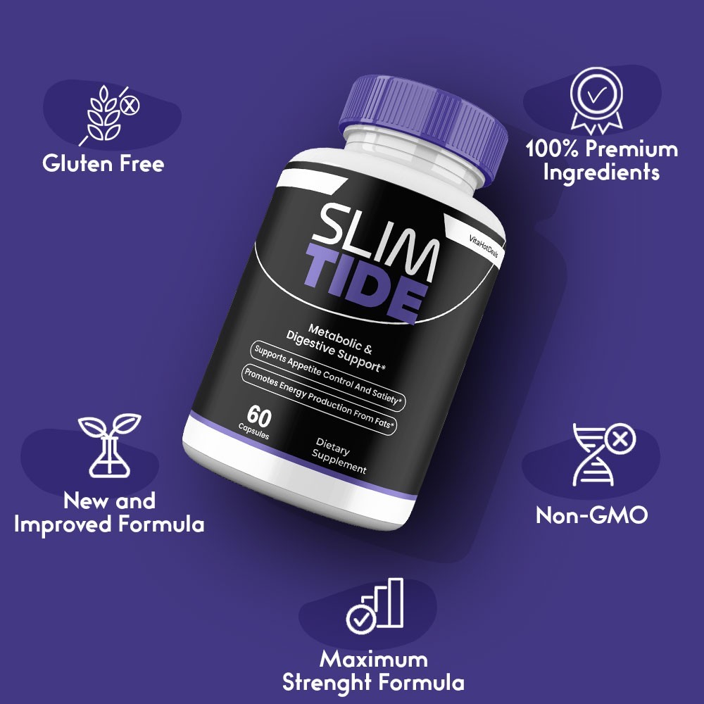 Slim Tide Capsules, Max Strength, SlimTide Natural Supplement (2 Pack)