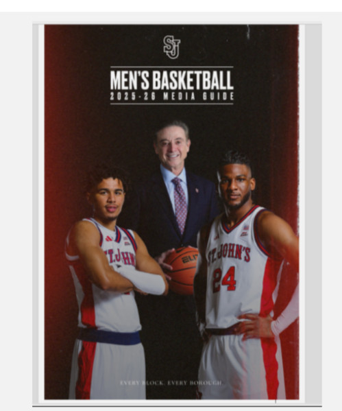 2025-26 St. John's Red Storm March Madness Men's Basketball Media Guide