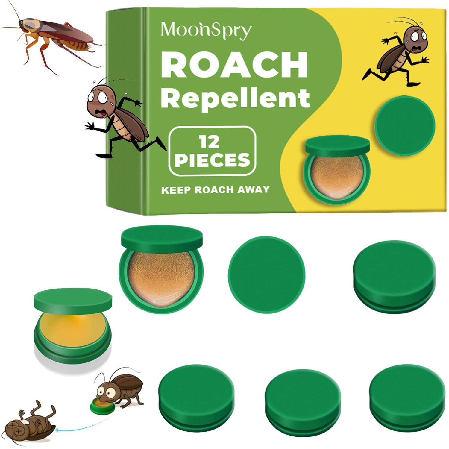 Cockroach Gel Bait & Roach Killer Indoor Home Roach Repellent Bait Trap Solution