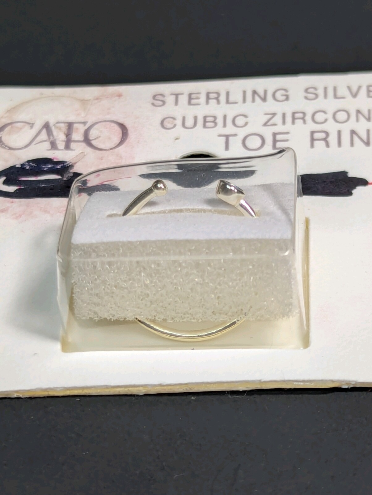Cato Sterling Silver Blue Cubic Zirconia Toe Ring
