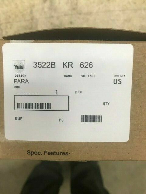 YALE 3522B 626 DOUBLE CYLINDER DEADBOLT  Para Key US26D 2 3/4"