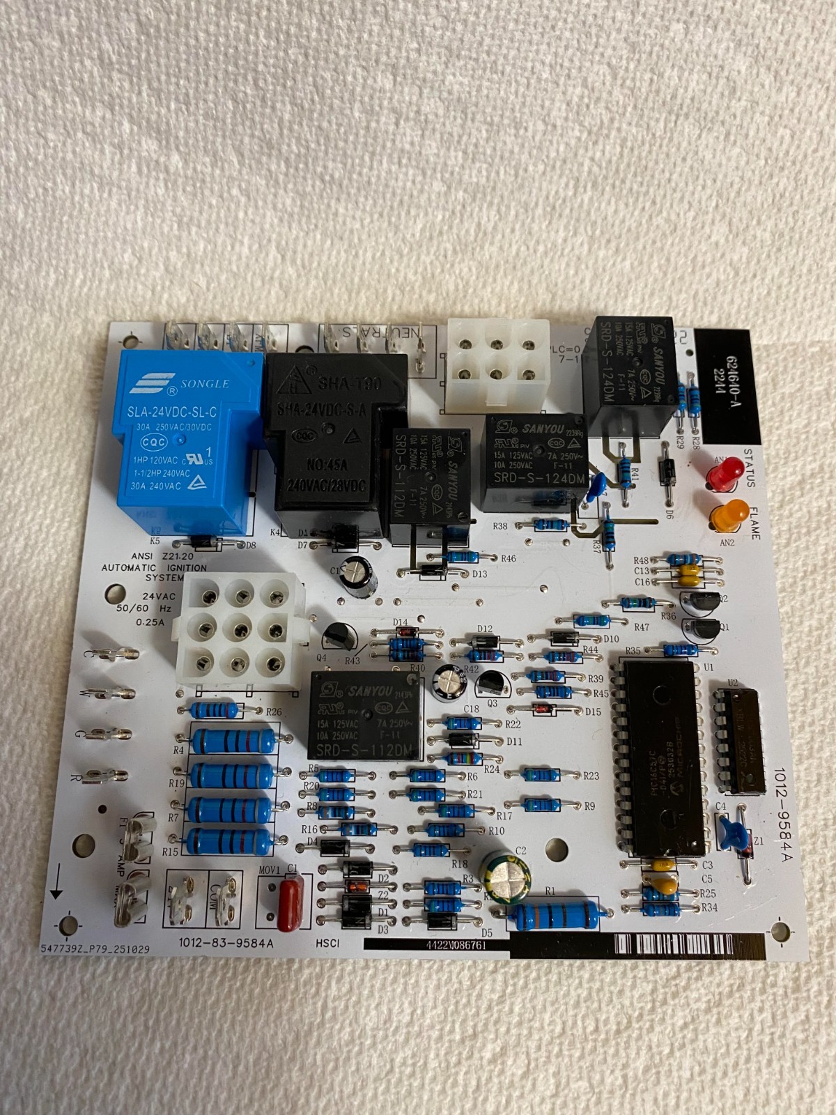 Furnace Control Circuit Board for Nordyne Mill-er M1 Furnace Replaces 903429
