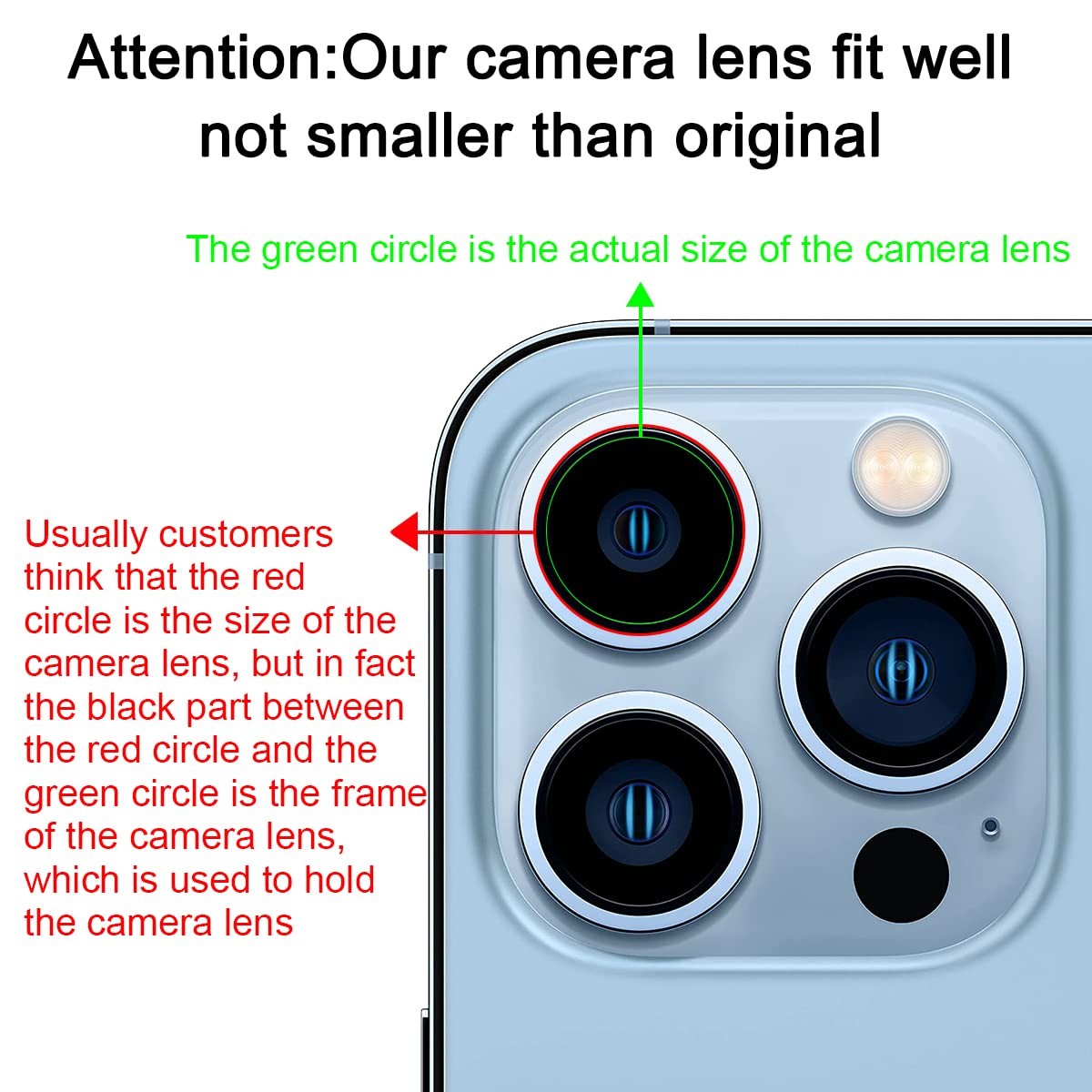 Perzework OEM Back Camera Glass Lens Replacement for iPhone 13 pro and iPhone...