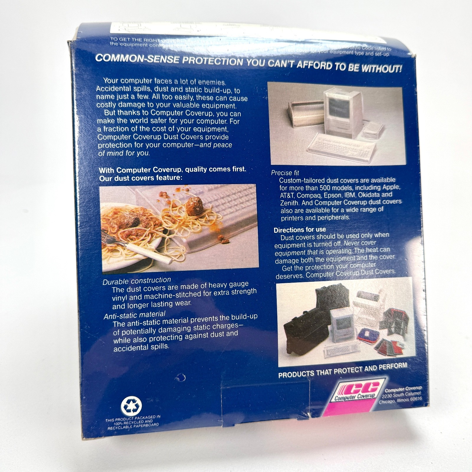 Computer Coverup CC Anti-Static Computer Dust Cover 67872 Factory Sealed