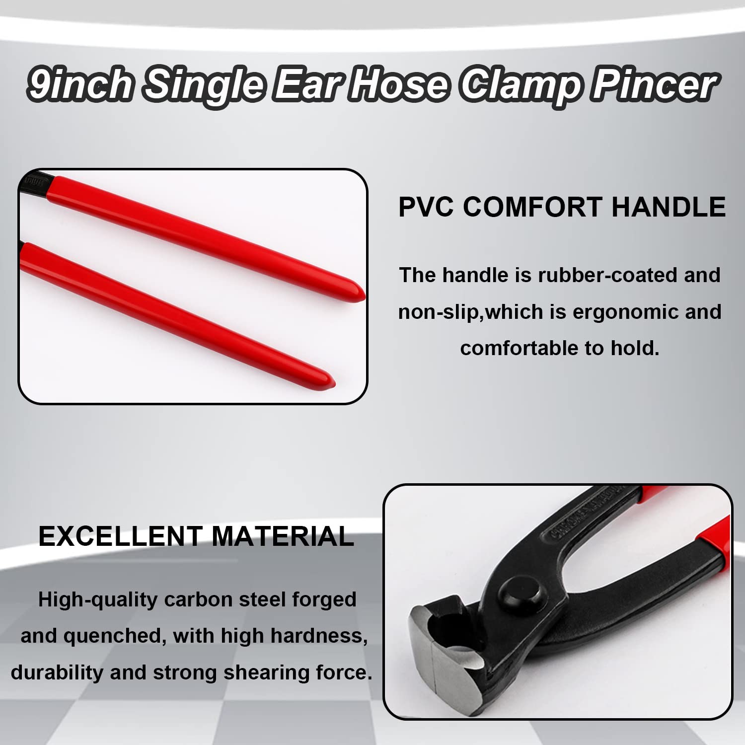 "9"" Ear Clamp Pliers Hose Clamp Crimping Tool Carbon Steel"