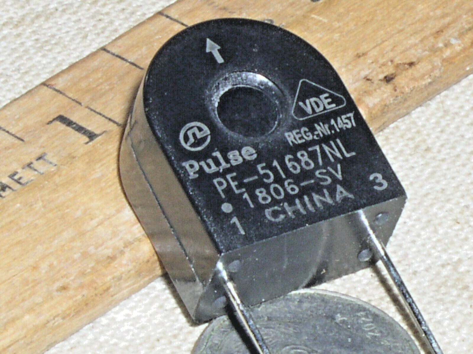 1 PULSE PE-51687NL AC CURRENT SENSE TRANSFORMER INDUCTOR 100:1 20 AMP 20-200 KHZ