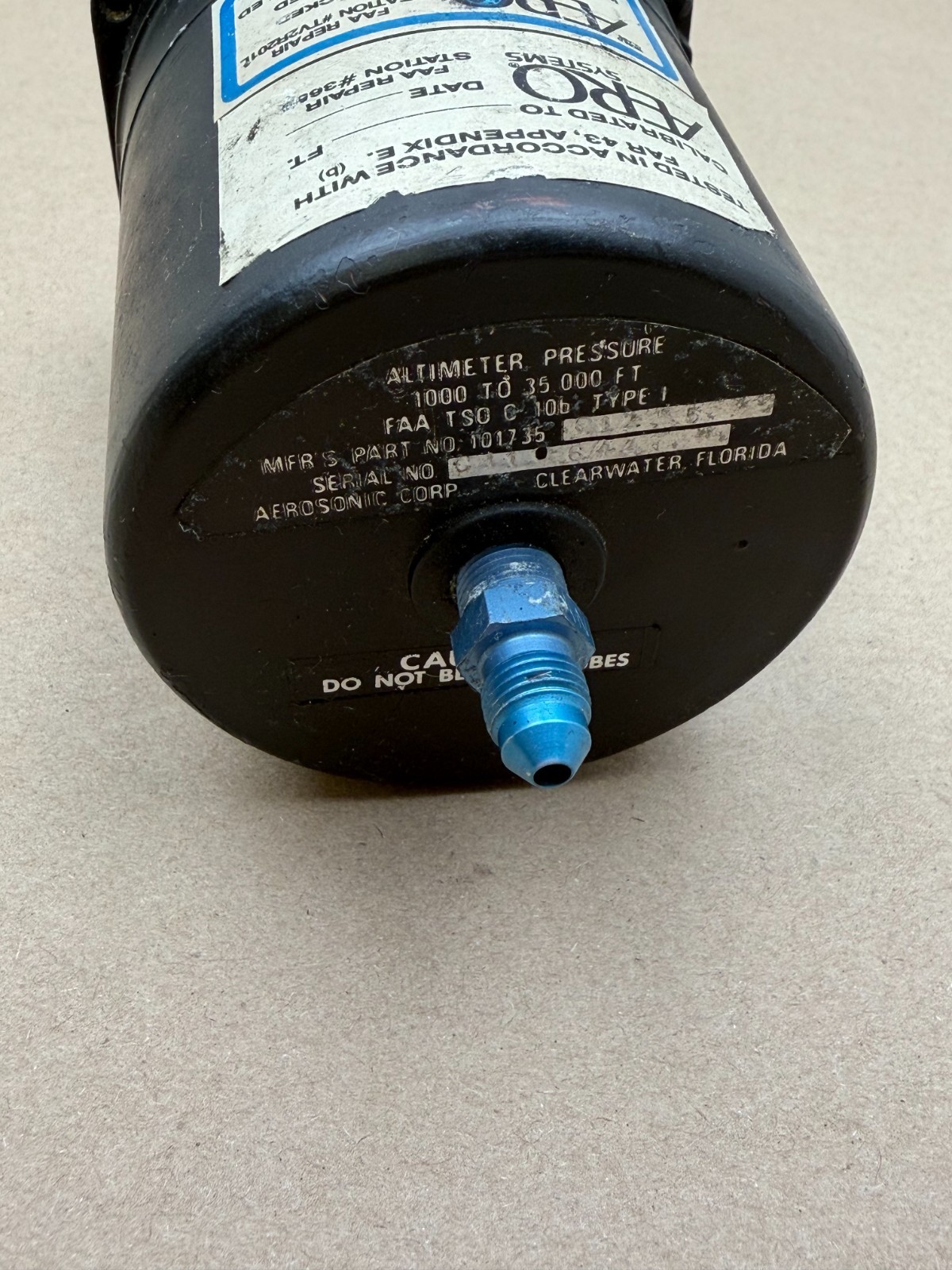 Aero Systems Altimeter P/N: 02455 (3215)