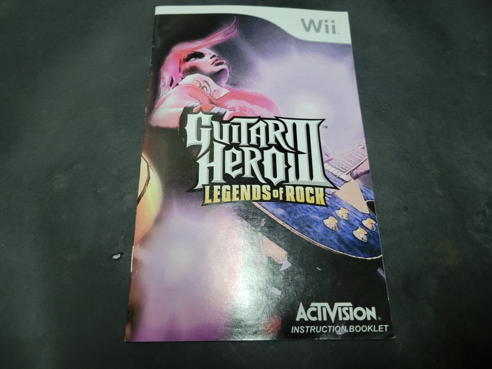 Guitar Hero III Legends of Rock Wii Instructions Manual Only