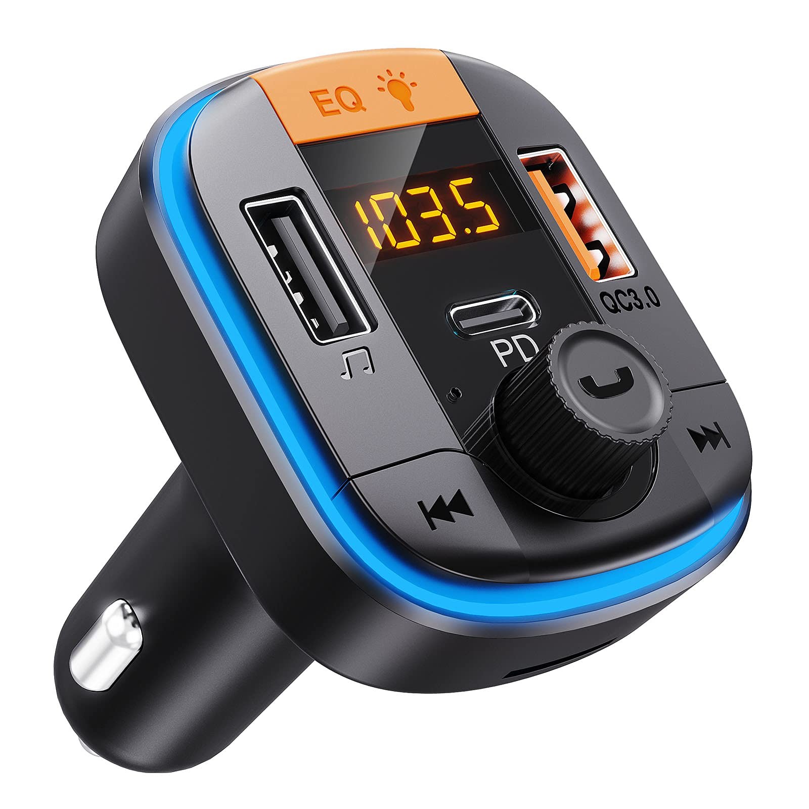 Reproductor de música con transmisor FM Bluetooth 5.0 con cargador USB
