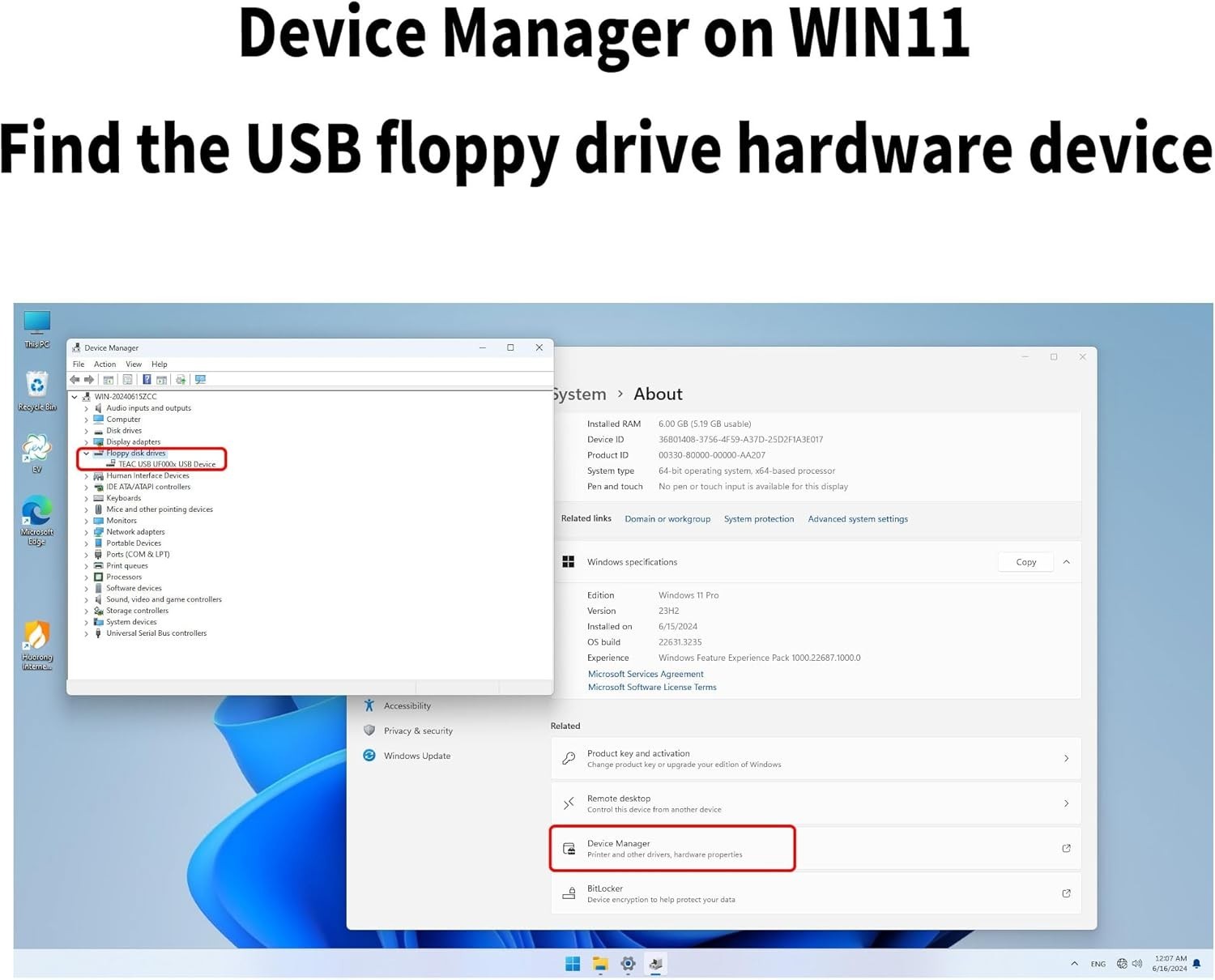 1.44MB USB Floppy Drive Reader for Windows 11/10/8/7 - Compact and Reliable