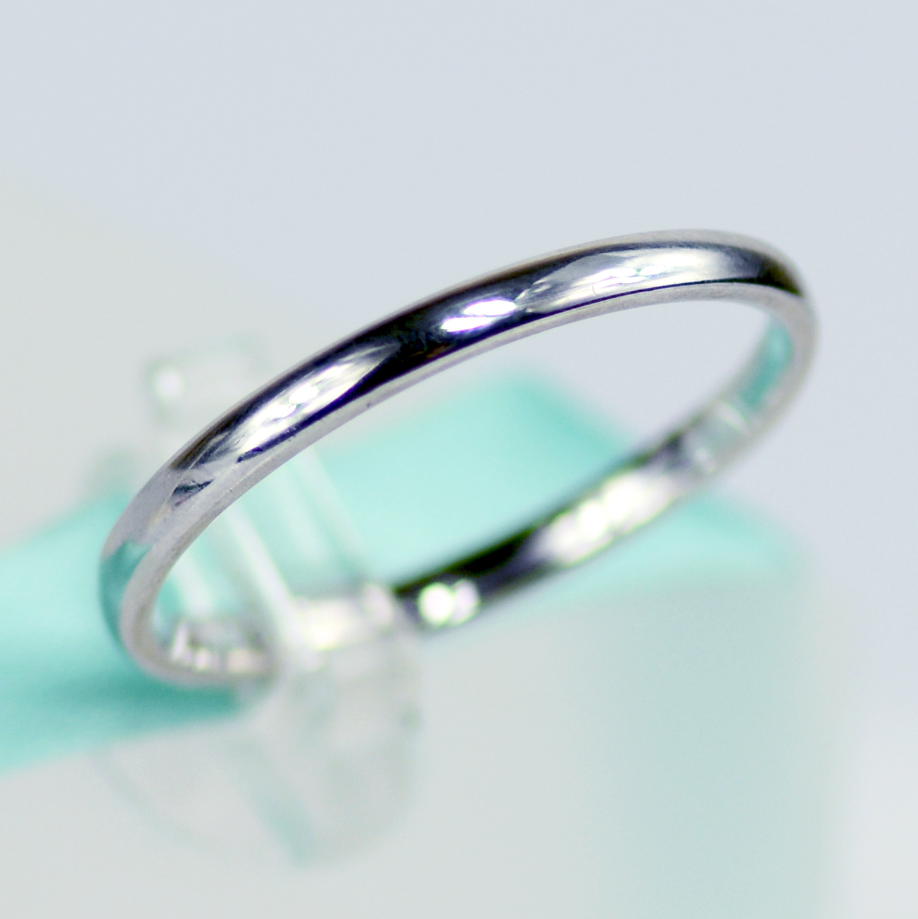 Sterling Silver 2MM Band Plain Silver Ring Comfort Women Wedding Bands Laszlo V