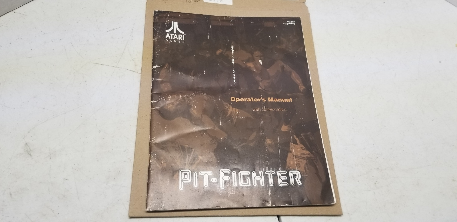 Pit Fighter Atari 1990 arcade video game Manual #4379