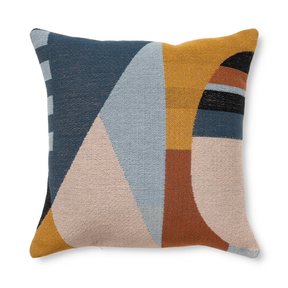 Modern Geometric Face Pattern Decorative Throw Pillow Cover 18x18 Inch Square