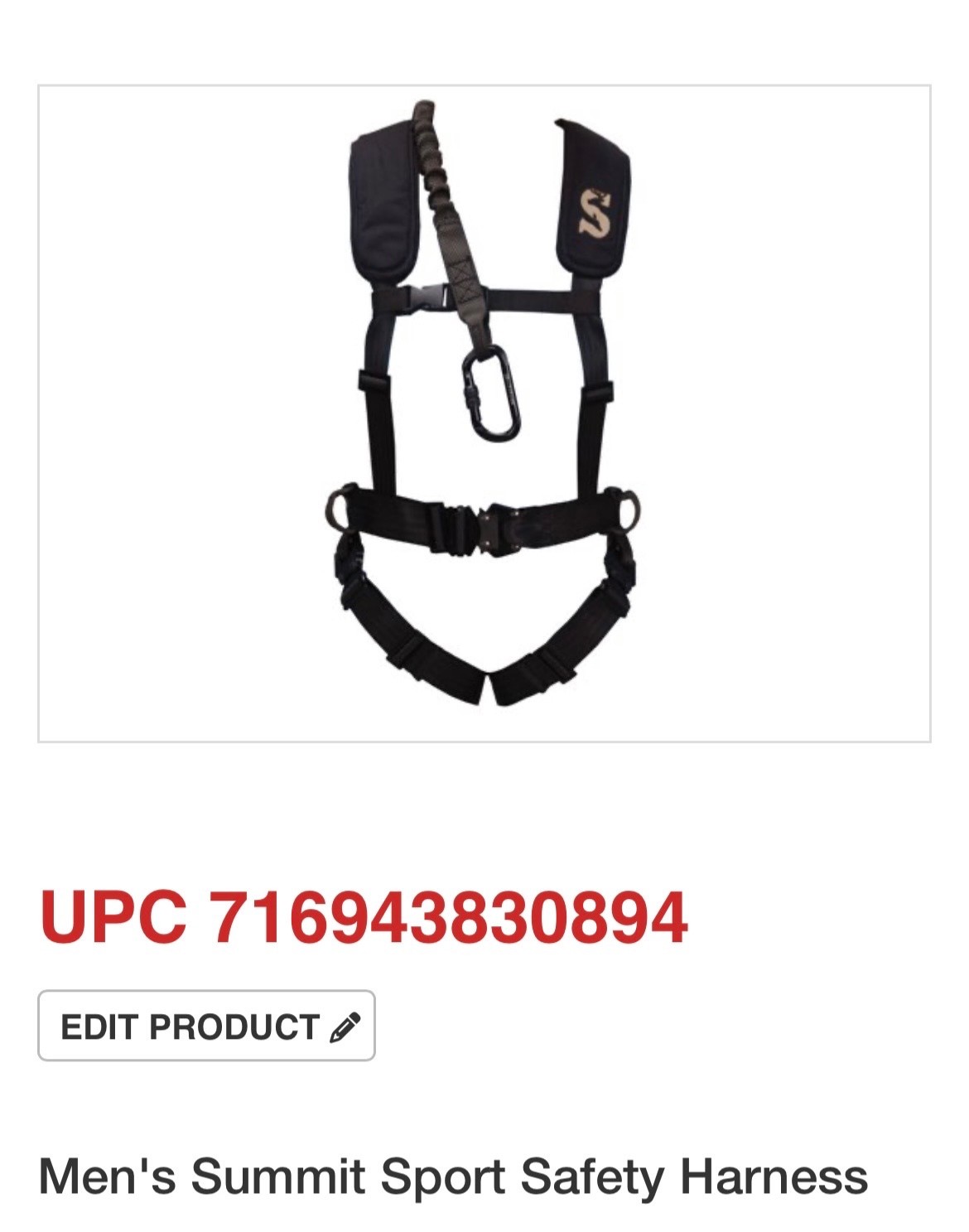 Summit Treestands SU83081 Pro Harness - Medium