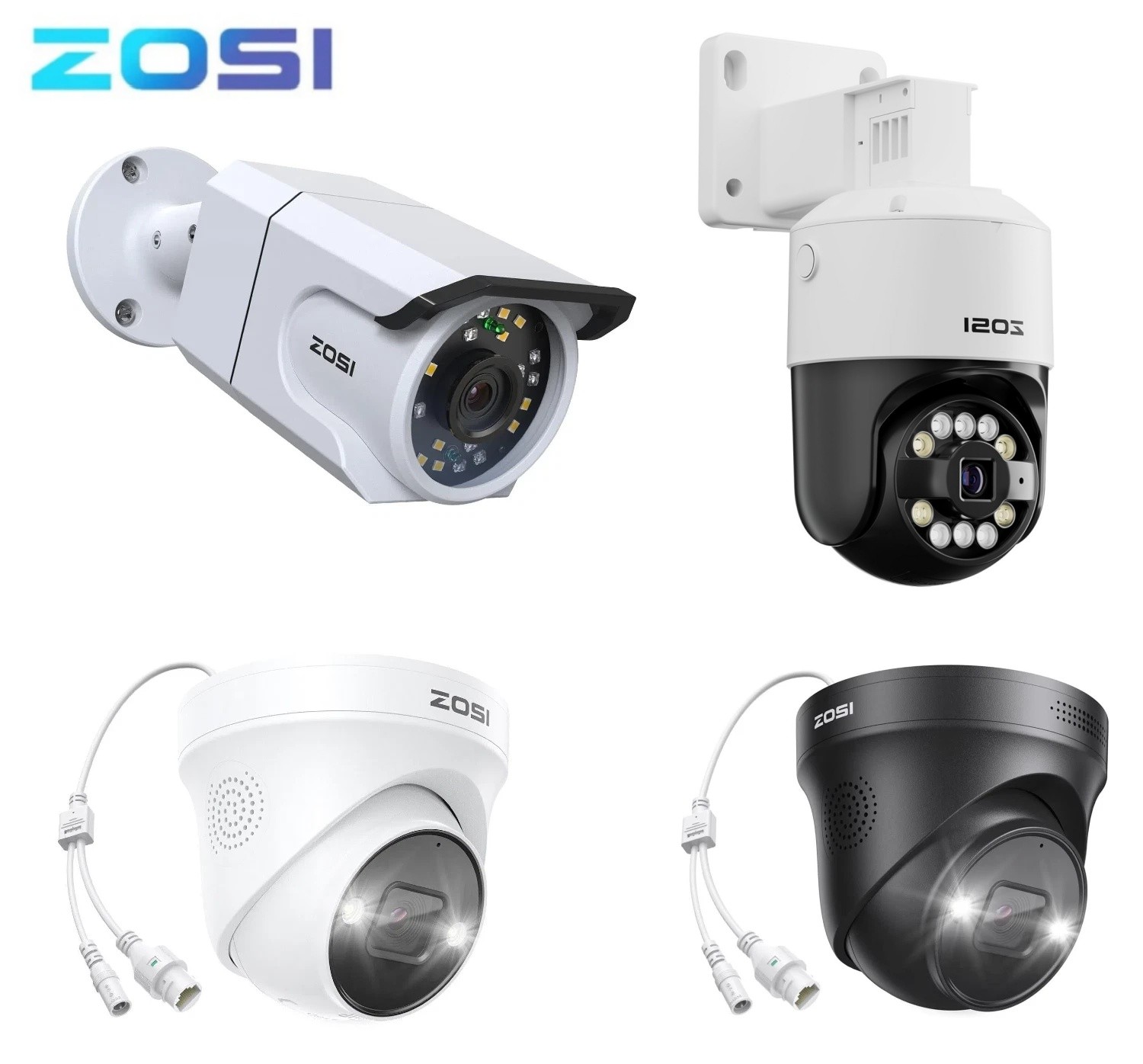 ZOSI C296 4K 8MP PoE IP Pan/Tilt Add-on Security Outdoor Camera Person Detection
