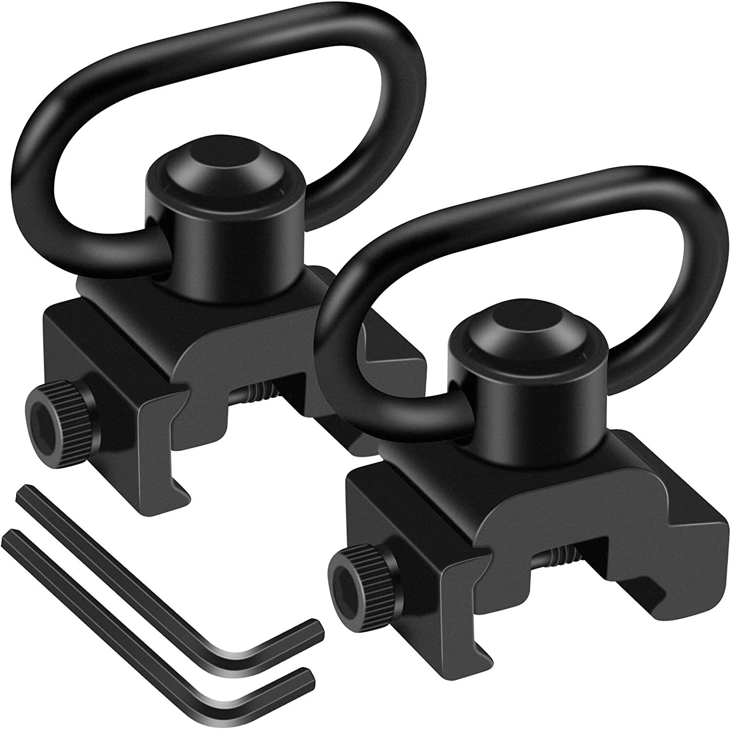 Push Button QD Quick Release Sling Swivel Adapter for 20mm Picatinny Rail Mount