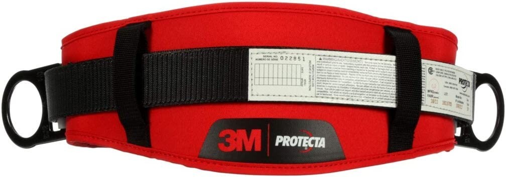 3M Protecta PRO Body Belt with Hip Pad, 2 D-Rings, Medium/Large, 1091014 (Color