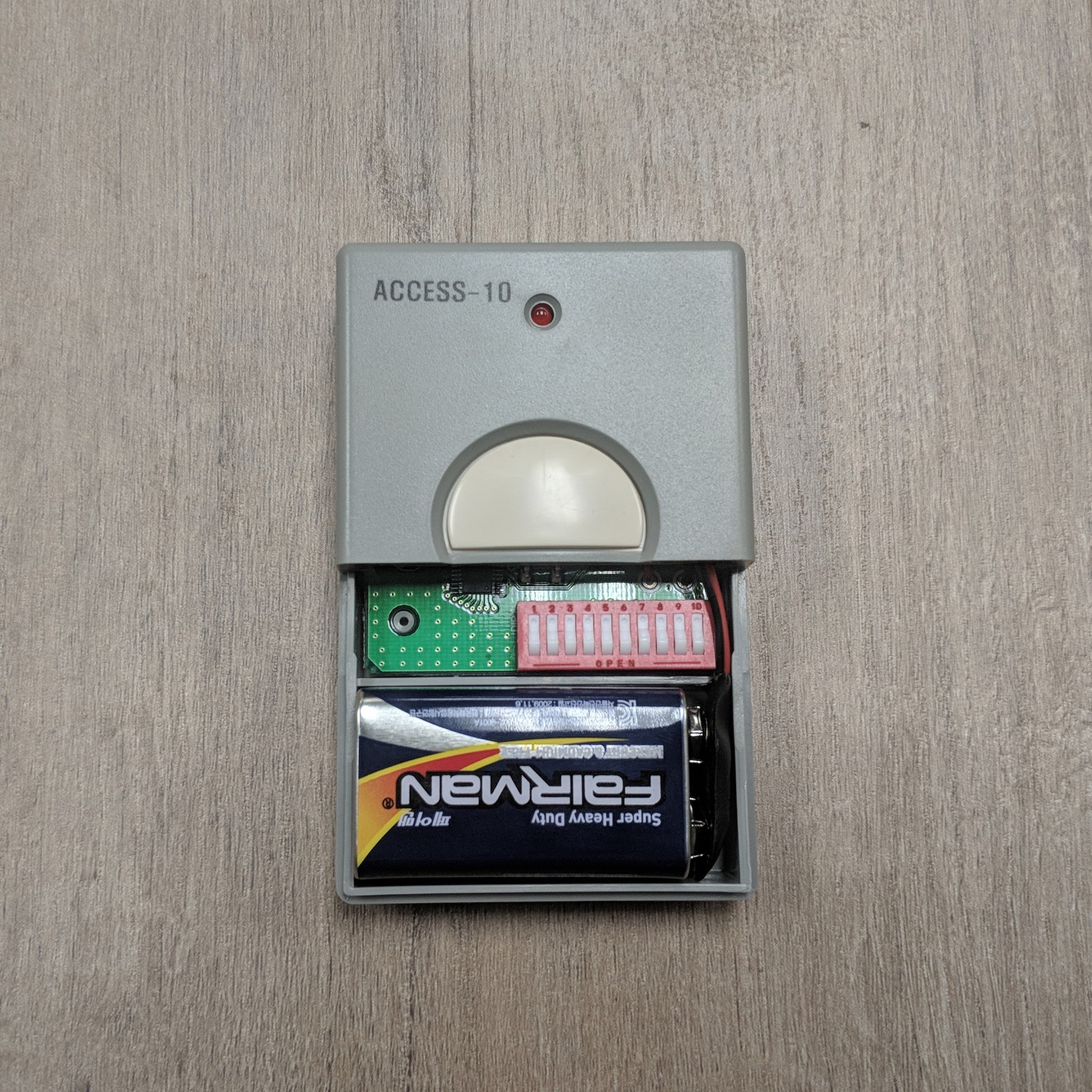 Access 10 Digit Codes Dip Switch Remote Garage Gate Opener 300Mhz