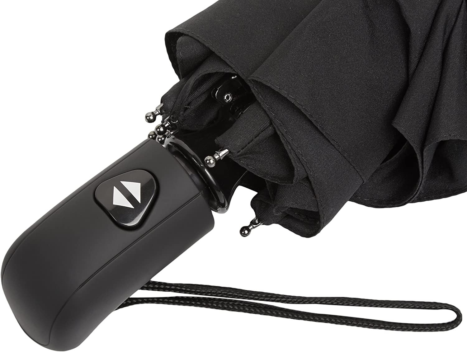 round Travel Umbrella with Auto Open/Close Button, Wind-Proof Compact Design, Wi