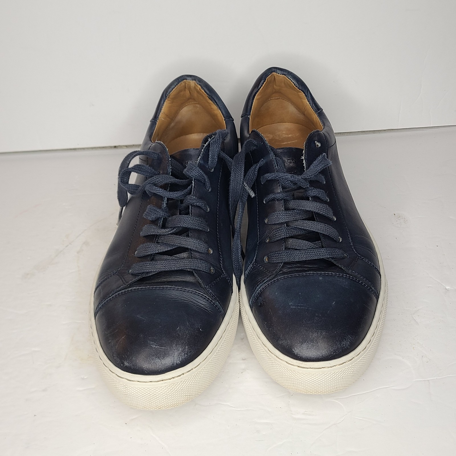 B47 Magnanni Brown Leather Sneakers Size 10.5