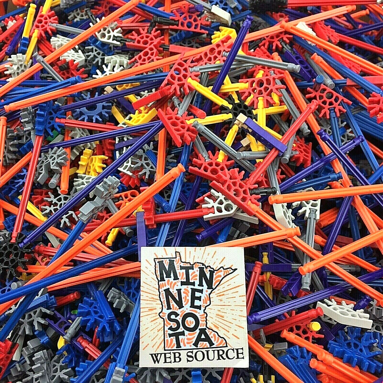 400 K’NEX / Knex Micro Mini Bulk Lot – Mixed Rods, Connectors & Clips Parts