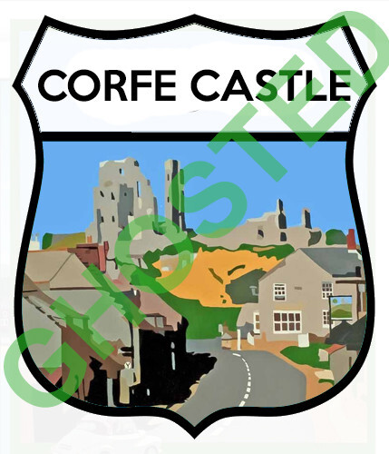 CORFE CASTLE Dorset car sticker camper van Motorcycle truck