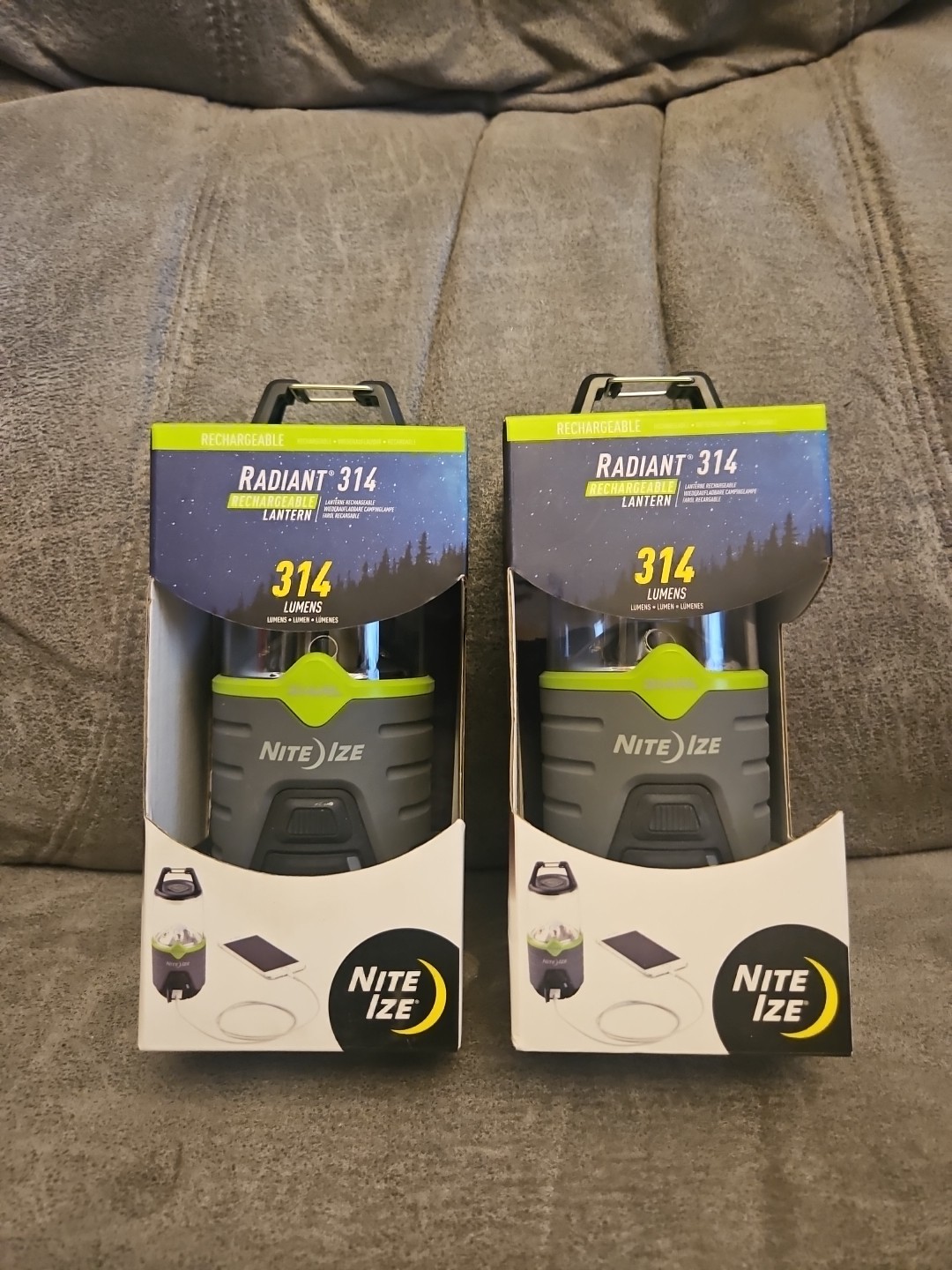 Nite Ize Radiant 314 Rechargeable LED Lantern Camping Lantern Power Bank 5 Modes