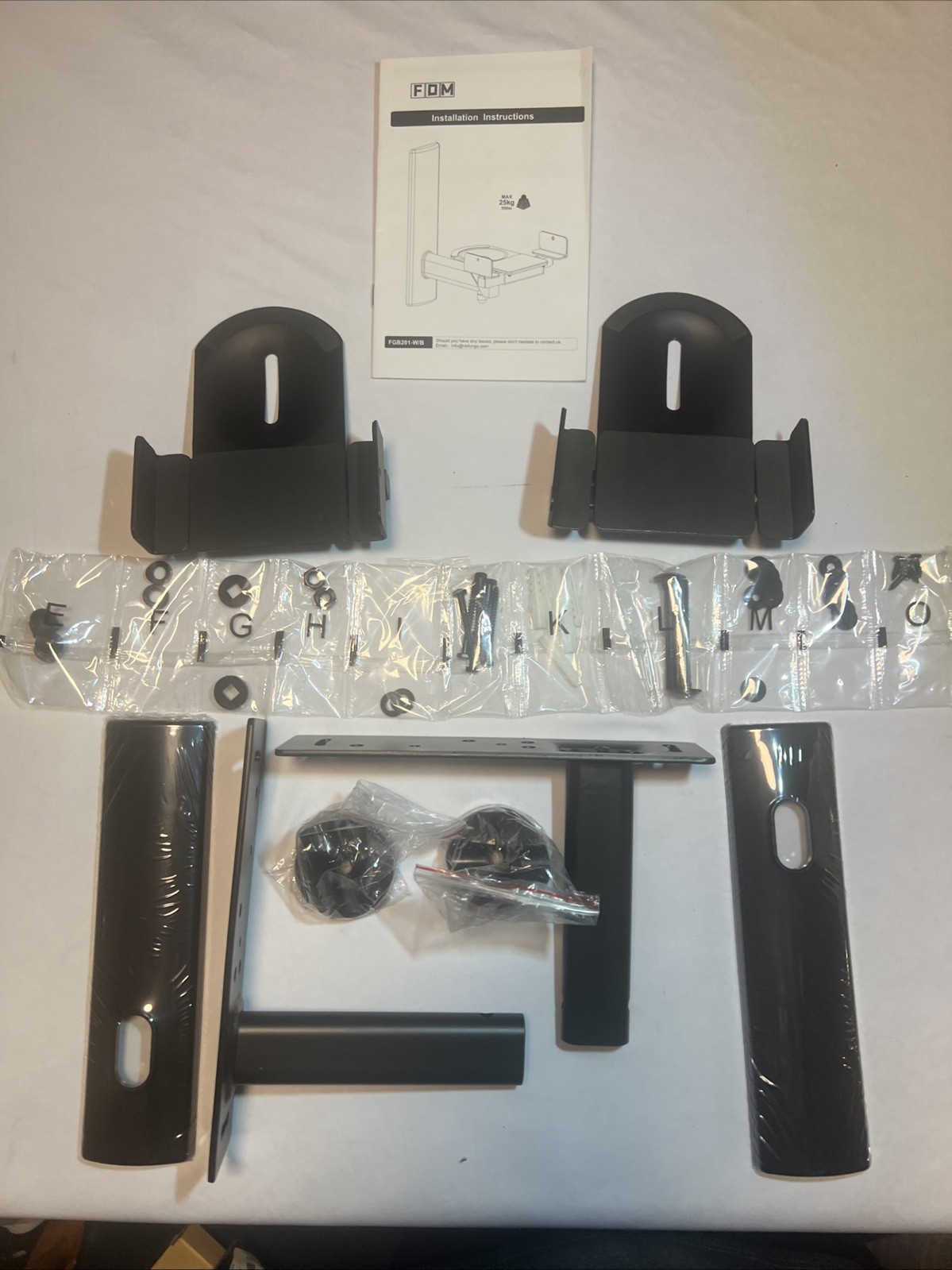 FDM SPEAKER WALL MOUNT MODEL FGB201-black NEW OPENED BOX