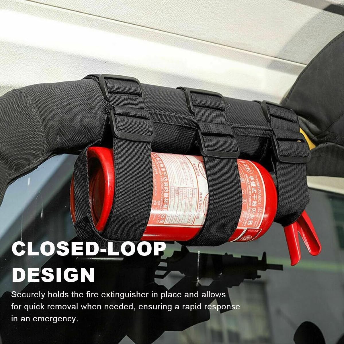 Ohleats Roll Bar Fire Extinguisher Holder, Adjustable Fire Extinguisher Mount...