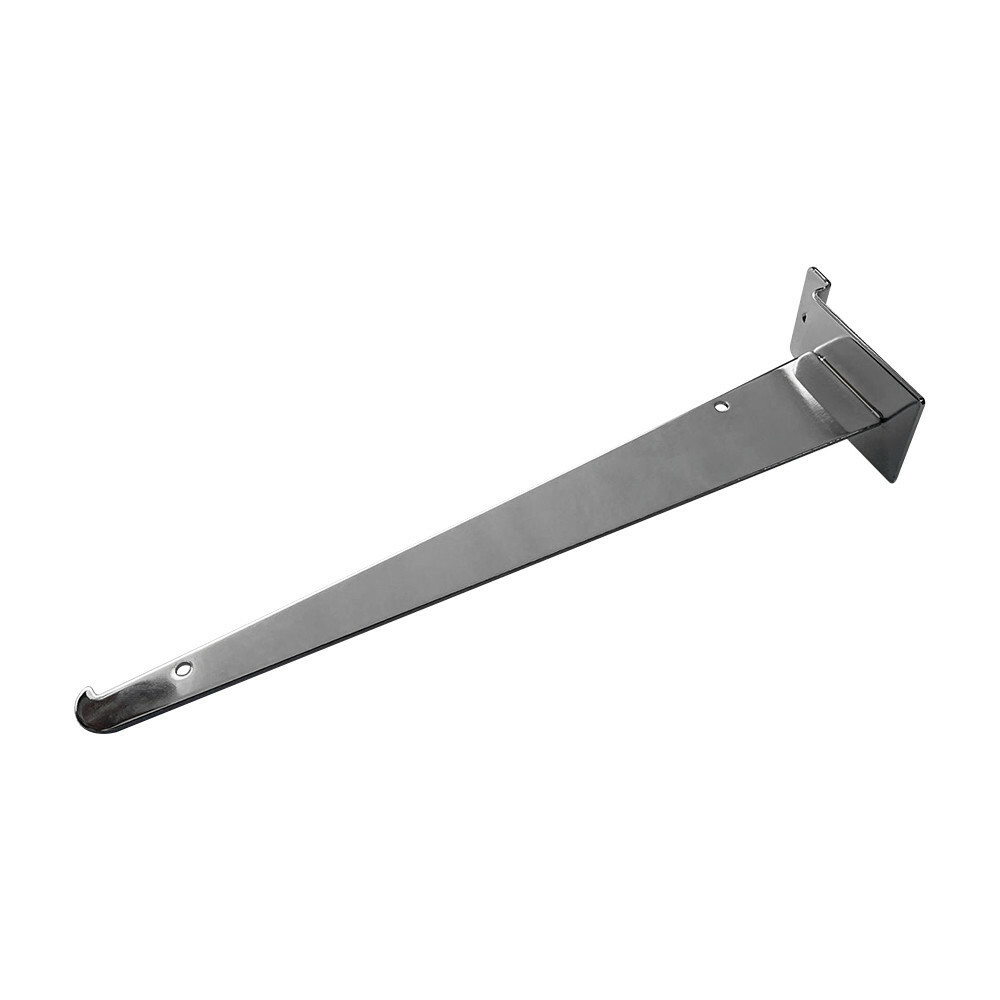 12" Slatwall Shelf Bracket, Chrome, Hanger Display Panel Shelf