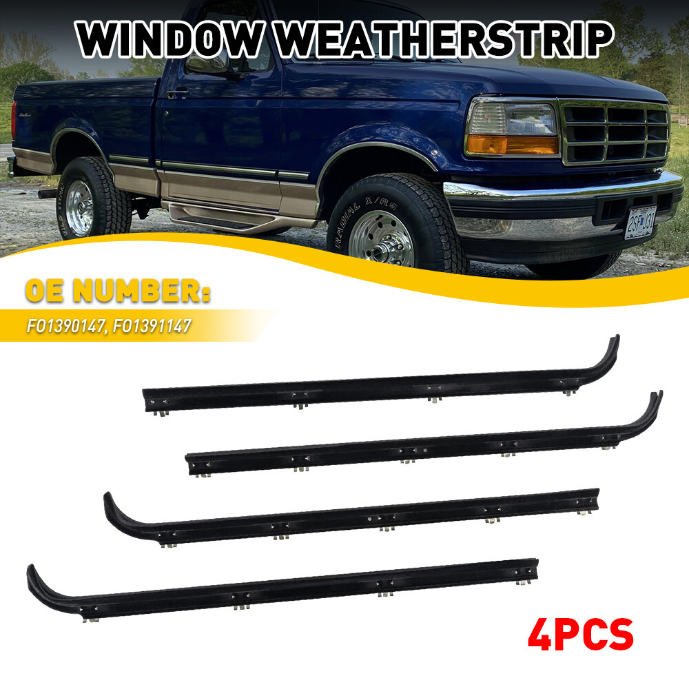 Door Window Sweep Seal Belt Weatherstrip for 1987-1996 Ford Bronco /F150 Truck