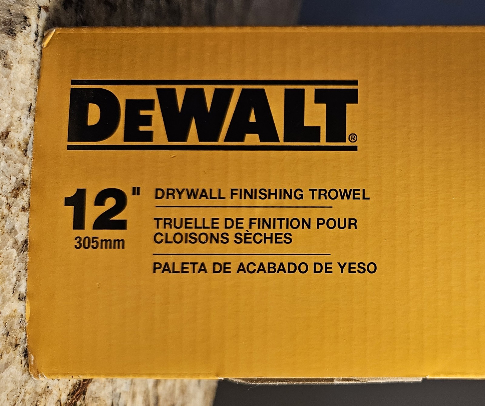 DEWALT 12" Drywall Finishing Trowel DXTT 2-961, Flat Blade 0.7mm, New In Box