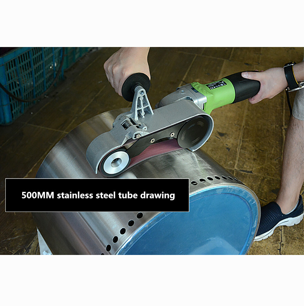 220V Stainless steel round tube Drawing Polishing Grinding machine Belt sander Y