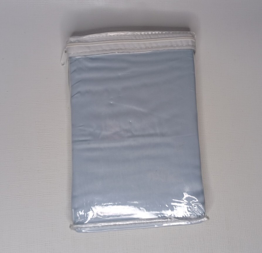 2 Standard Pillowcases 300 Thread Count Sateen Blue Pillowcase Set