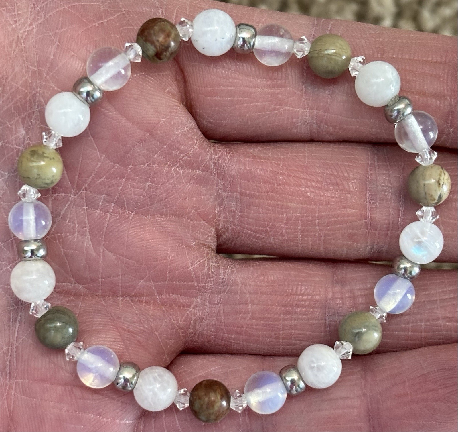 Stunning Gemstone Bracelet - Astrophyllite, Moonstone & Opalite