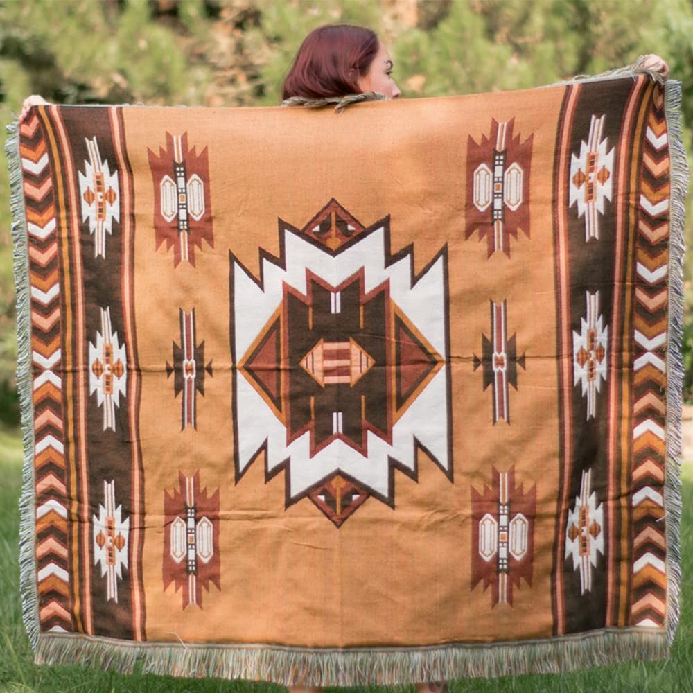 CCHYF Aztec Blanket Southwestern Reversible Mexican Couch Bed Chair Wall 51x63