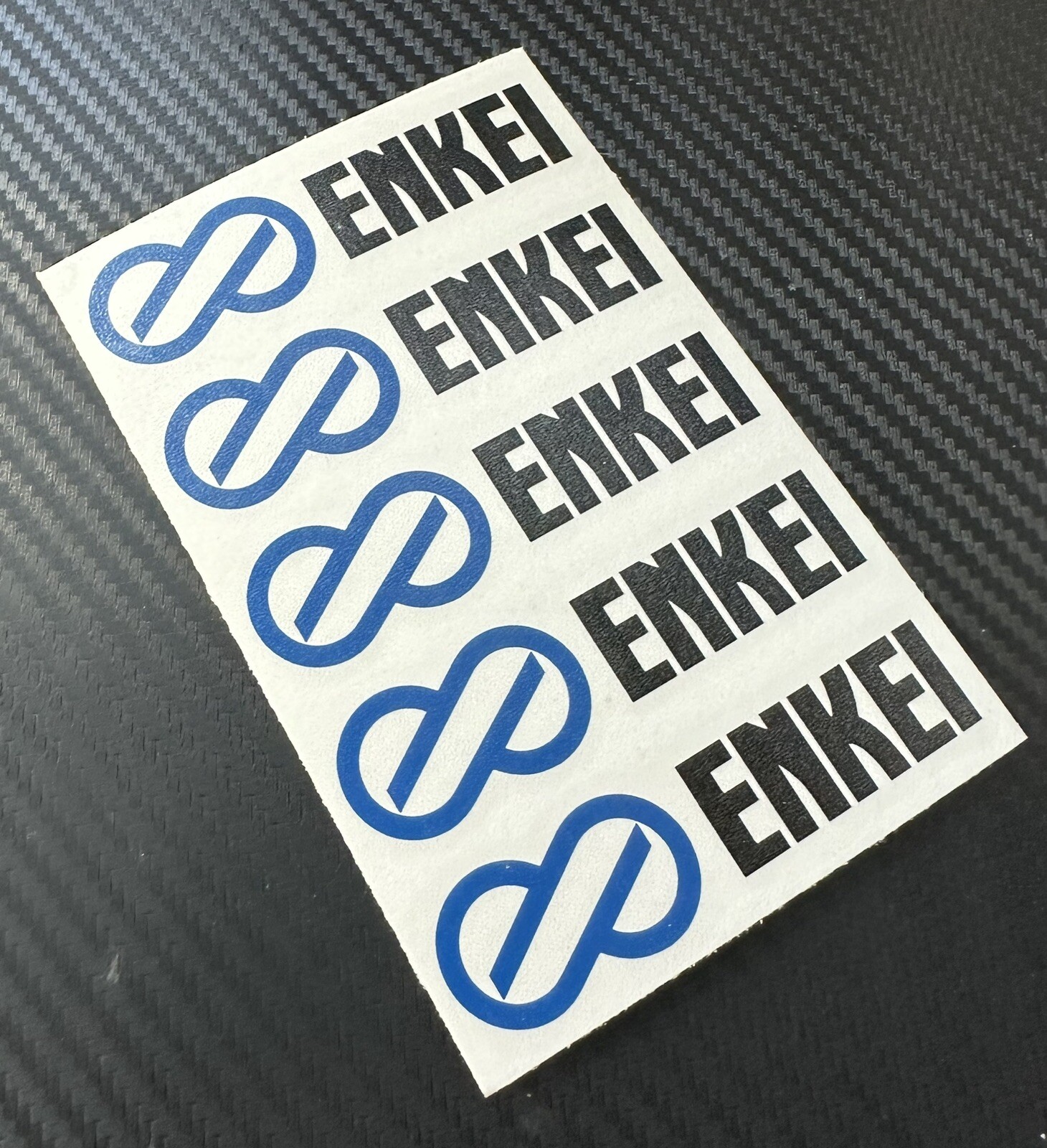 5 Enkei Logo Vinyl Decals Stickers for Spokes of Wheels Rims You Pick Colors
