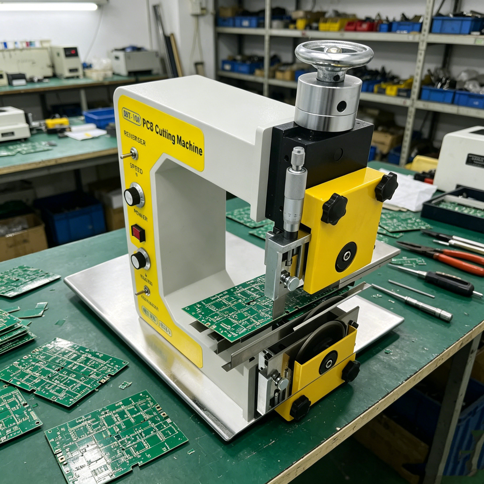 Electric V-Cut PCB Board Splitting Machine Groove Cutter Separator Push-type 40W