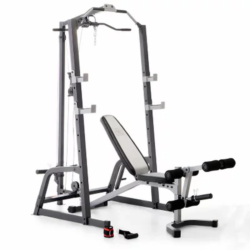 Deluxe Cage System with Weight Lifting Bench