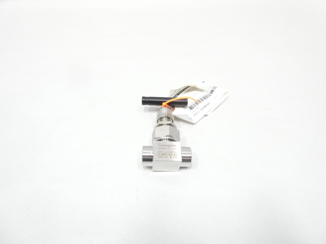Swagelok SS-6NRF6-W20-W22 Manual Stainless Needle Valve 6000psi 3/8in Npt