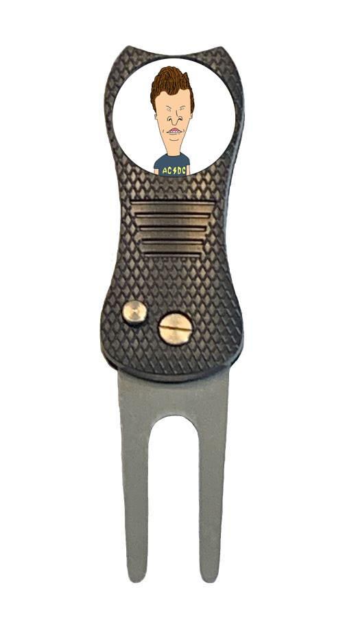 Butthead Butt Head Golf Ball Marker + Switchblade Divot Tool Beavis MTV