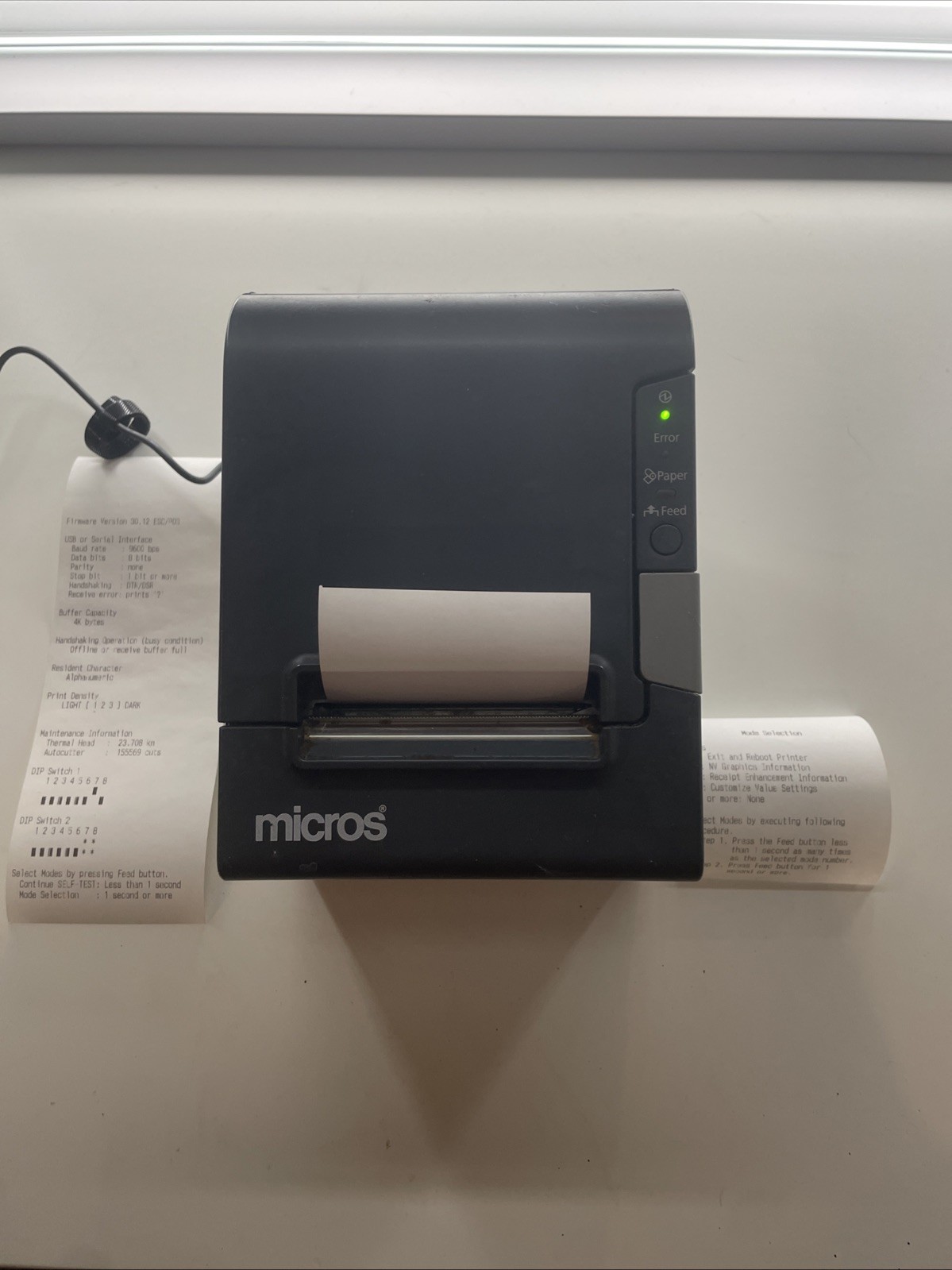 Micros Epson M244A TM-T88IV Thermal POS Receipt Printer  Tested! No power cable