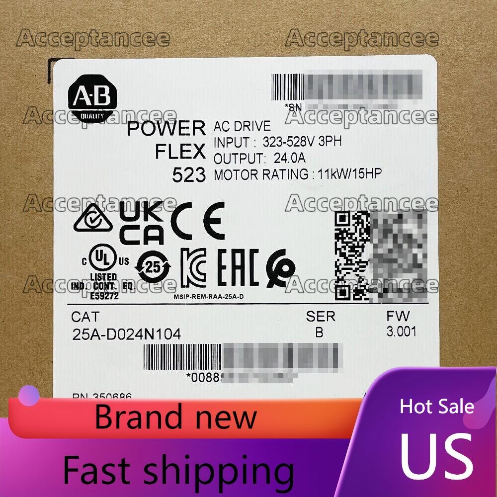25A-D024N104 /B PowerFlex 523 AC Drive 11kW 15Hp Allen Bradley US Free Tax