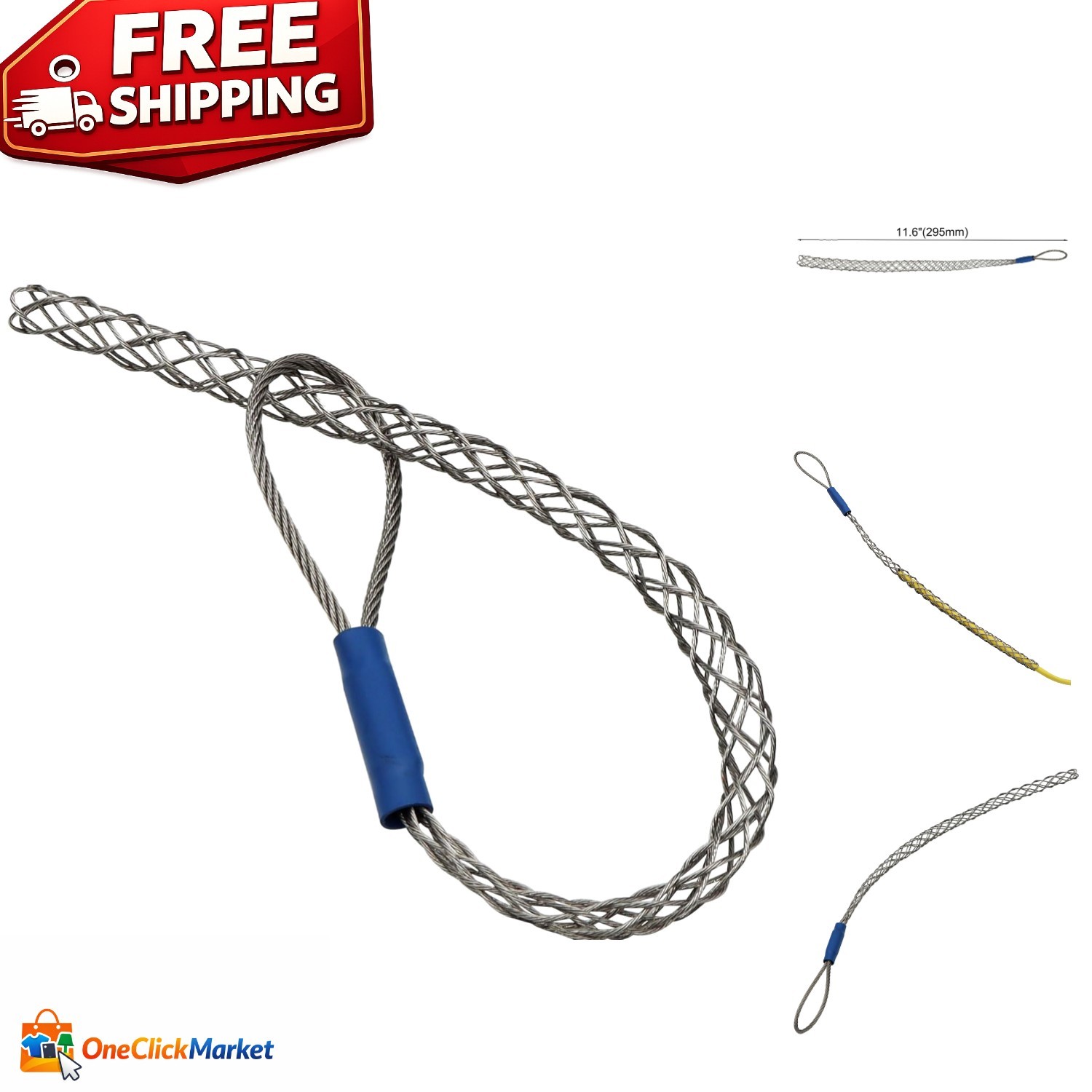 Heavy-Duty Electrical Wire Puller Socks - 4-6mm Durable Mesh Sleeve Design