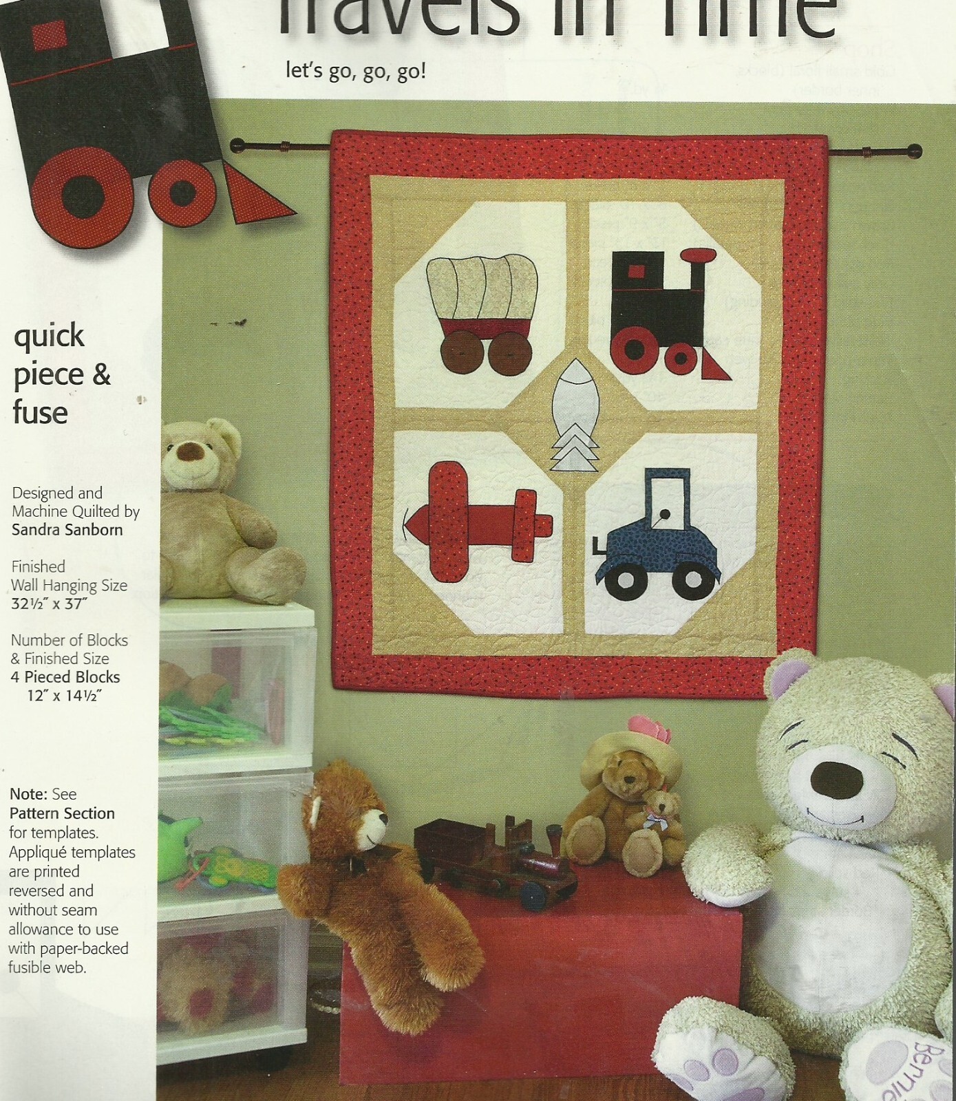 B0628 TRAVELS IN TIME WALLHANGING  QUILT PATTERN/INSTRUCTIONS