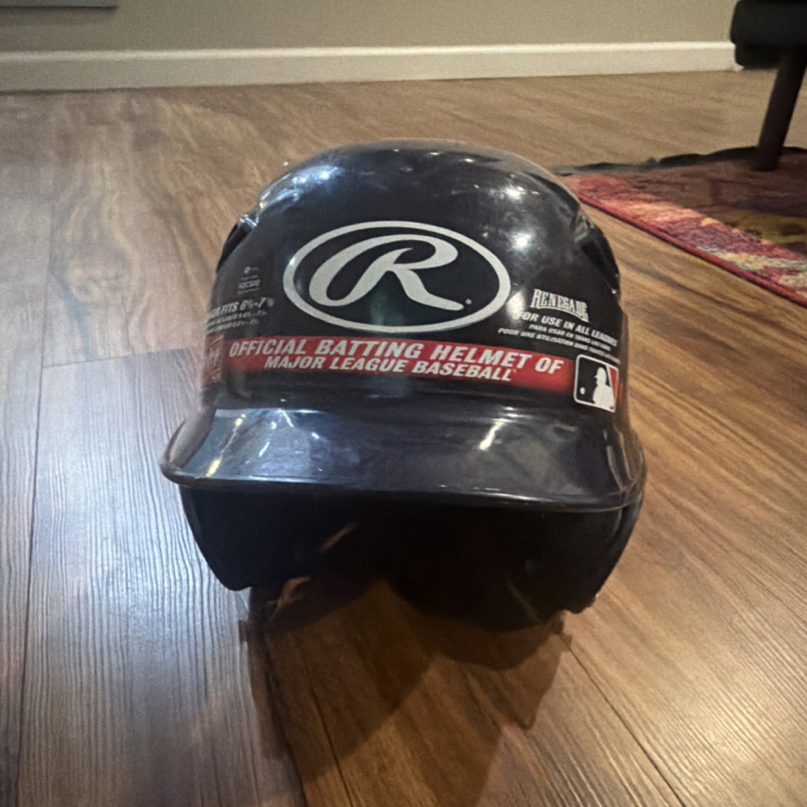 Rawlings Renegade Official MLB Open Face Batting Helmet Black 6 7/8-7 1/8 NOCSAE