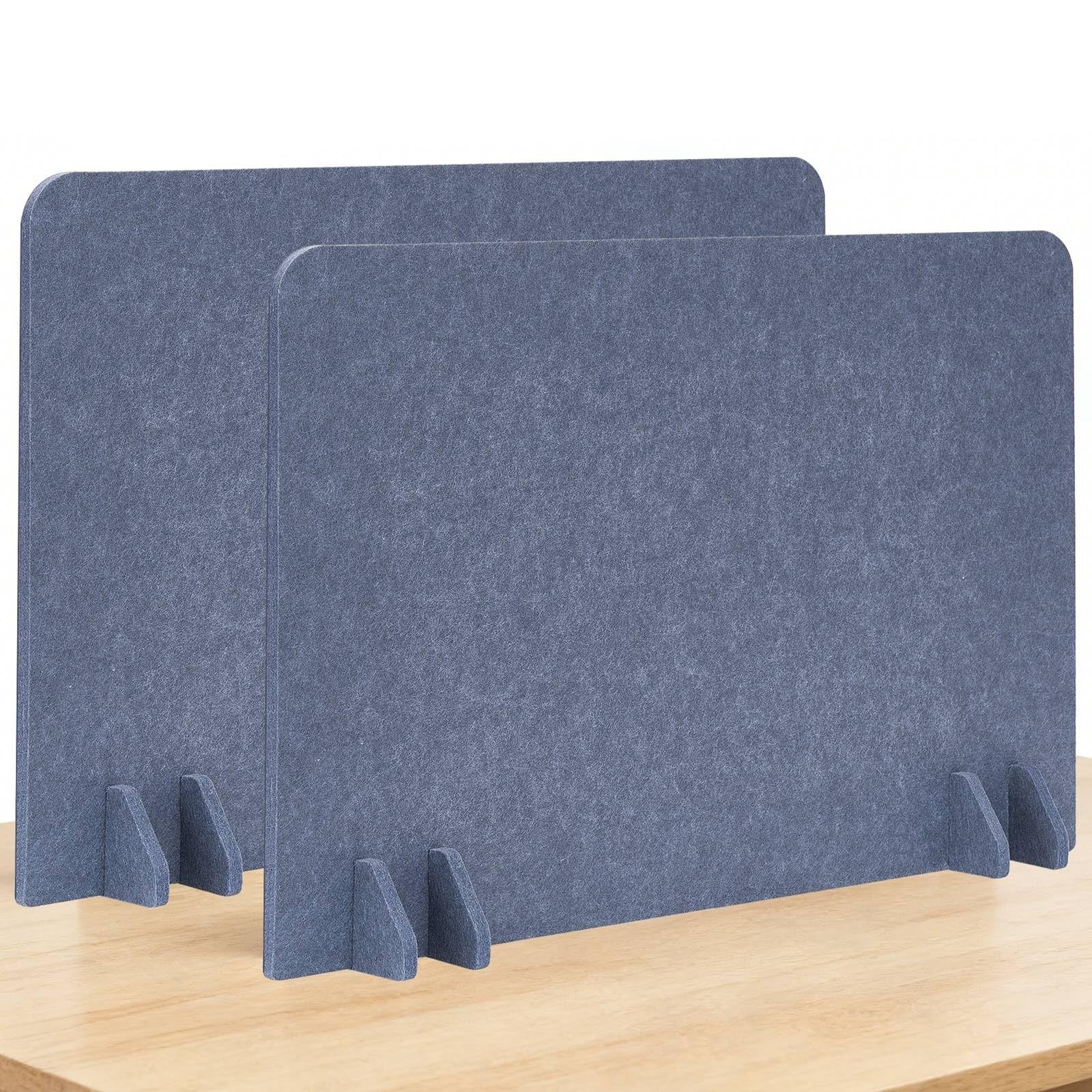 Desk Divider Privacy Panel (2 Pack) 24" x 16" - Portable Desk Partition & Div...