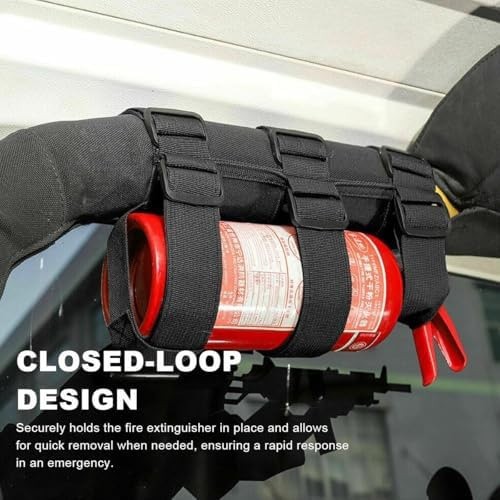 Ohleats Roll Bar Fire Extinguisher Holder, Adjustable Fire Extinguisher Mount...