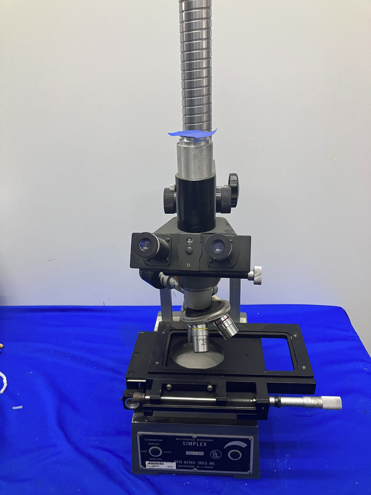 SIMPLEX MULTIPURPOSE MICROSCOPE EYEPIECES 10XM SN 1237 FOR PARTS / REPAIR