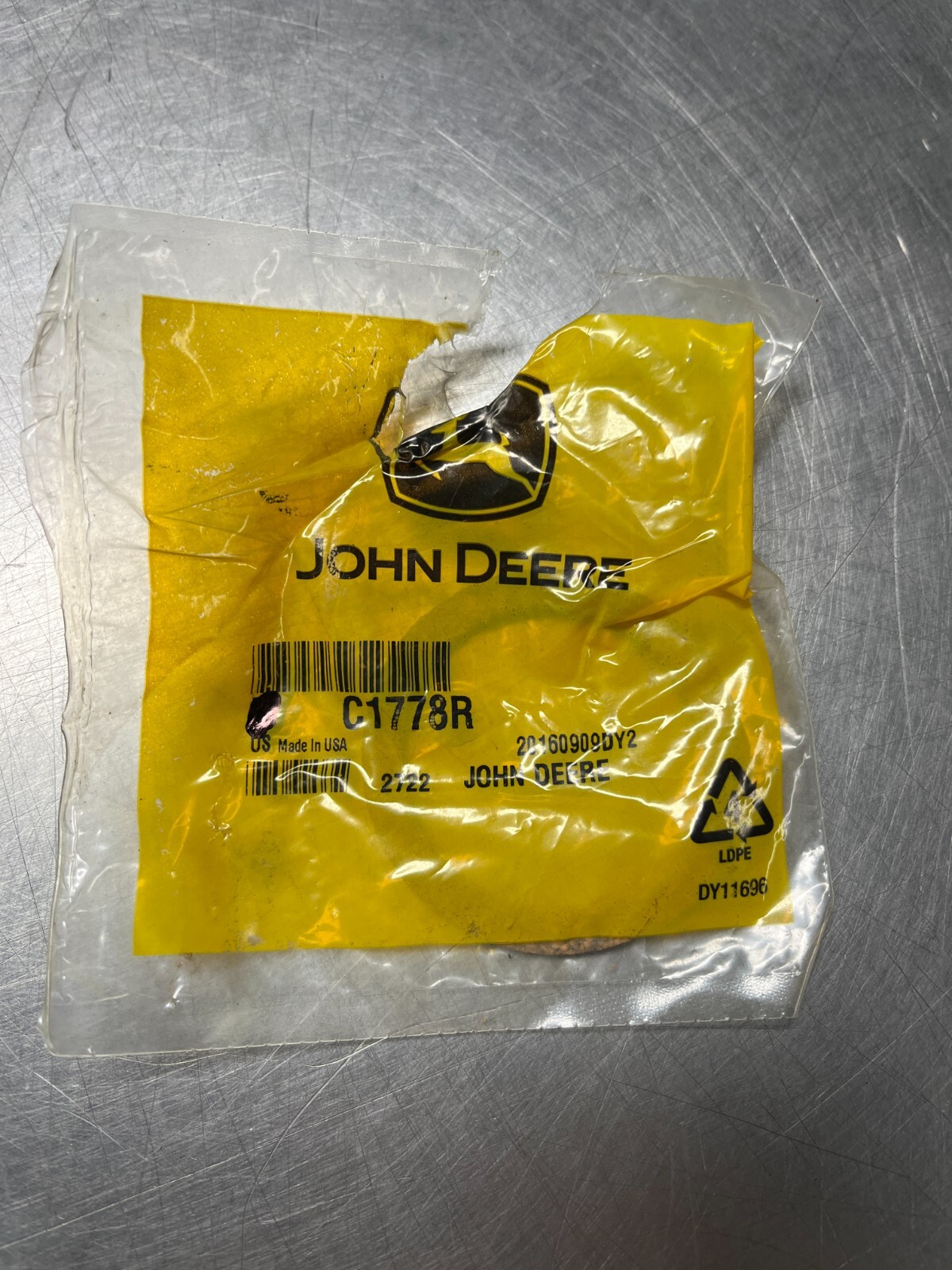 C1778R   Genuine OEM  John Deere    Fuel Filter GASKET